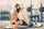 Oversized Hoodie Damen Gym - stark getragen