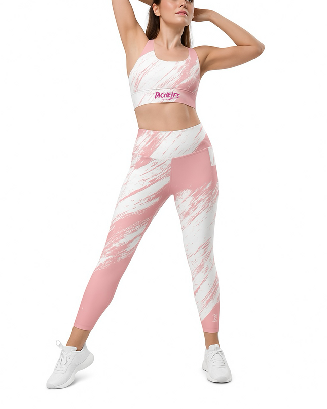Blush Rush Sportswear Set - Leggings + Bra